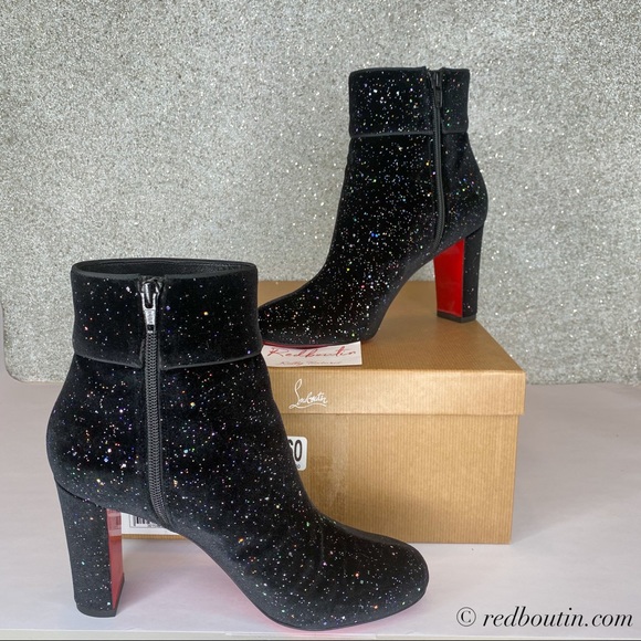 Christian Louboutin Shoes - Louboutin Moulamax 85 Velvet Galactica Ankle Boots